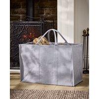 Dibor Traditional French Grey Fireplace Firewood Log Storage Jute Bag H40 x W60cm