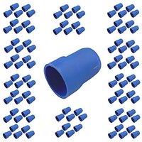 McAlpine Washing Machine Blank Plug Outlet Hose Nozzle Plug Spigot Cap (Pack of 100) in Blue