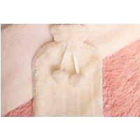 Marco Paul Fluffy Hot Water Bottle Cover with 2 litre hot water bottle in Beige