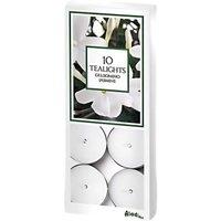 Marco Paul 10 Pack Jasmine Scented Candle Tealights in White