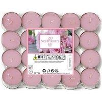 Marco Paul 20 Pack Rose Scented Candle Tealights in Baby Pink