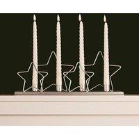 Marco Paul Silver Star Taper Candle Holder Metal Candle Holder Candlestick