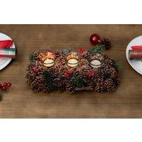 Marco Paul Tealight Candles with Frosty Glass Candle Holder in Natural
