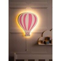 Marco Paul Pink Hot Air Balloon Night Light Nursery Kid's Room Decoration Wall Lamp