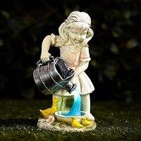 Marco Paul Solar Powered Garden Ornament - with Watering Can Outdoor Statue