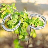 Marco Paul 2pc Garden Lucky Horseshoe Plant Support in Black