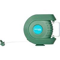 Marco Paul Wall Mounted Retractable Washing Line with 12m of Hanging Space in Green