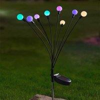 Marco Paul Solar 8 Stem Garden Stake Light - Multicoloured