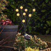 Marco Paul Solar 8 Stem Garden Stake Light - Warm White in Black