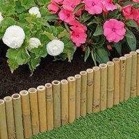 Marco Paul 1m x 15cm Heavy Duty Log Roll Garden Edging Border in Beige | Size: 1m x 15 cm