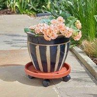 Marco Paul 29cm Plant Pot Caddy - Tan in Burnt Orange