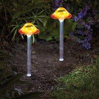 Marco Paul 2pck Solar Mushroom Garden Lights - Yellow in Bright Yellow