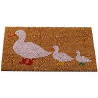 Marco Paul Tan Coir Duck Family Nonslip Doormat 45cmx75cm | Size: 60 x 90 cm