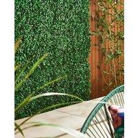 Marco Paul 60 x 40cm Artificial Leaf Screening Panel - Boxwood in Green | Size: 60 x 40 cm