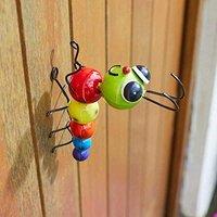 Marco Paul 15cm Multicoloured Metal Caterpillar Wall Art for Garden