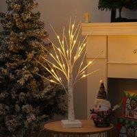 Smartbies Birch Twig Christmas Tree | Pre Lit Christmas With Lights Decoration | Christmas Gift in White | Size: 1 Pack