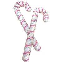 Garden Greatness Set Of 2 Pink Hanging Candy Cane Decor | Size: 1 Pack