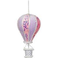 Garden Greatness Pink Candy Hot Air Balloon Hanging Decoration | Size: 1 Pack