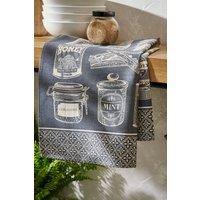 Ulster Weavers 'Herbs & Spices' Food Print 100% Cotton Tea Towel in Grey