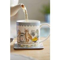 Ulster Weavers 'Pantry Cats' Floral Print New Bone China Mug