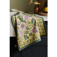 Ulster Weavers 'Emmeline' Floral Print 100% Cotton Tea Towel in Green