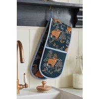 Ulster Weavers 'Connie the Cow' Trees Print Double Oven Glove in Navy