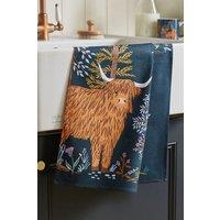 Ulster Weavers 'Connie the Cow' Trees Print 100% Cotton Tea Towel in Navy