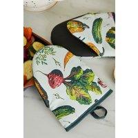Ulster Weavers 'Vegetable Medley' Leaf Print Pair of Micro Mitts