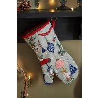 Ulster Weavers 'Christmas Ornaments' Festive Print Gauntlet Oven Glove
