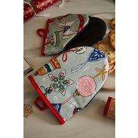 Ulster Weavers 'Christmas Ornaments' Festive Print Pair of Micro Mitts