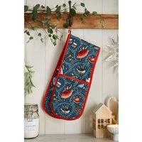 Ulster Weavers '12 Days of Christmas' Festive Print Double Oven Glove in Green