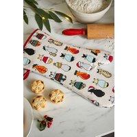 Ulster Weavers 'Cats In Waiting' Cats Print Gauntlet Oven Glove in Red