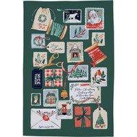 Ulster Weavers 'Letters to Santa' Festive Print 100% Cotton Tea Towel in Green