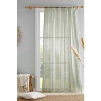 Drift Home 'Kayla' Textured Voile Panel in Green | Size: 140 cm width x 122 cm drop