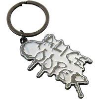 Alice Cooper Dripping Logo Keyring Keychain in Silver