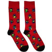 Grateful Dead Dancing Bears Ankle Socks in Red