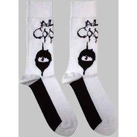 Alice Cooper Eyes Ankle Ankle Socks in White