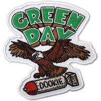 Green Day Dookie Eagle Standard Woven Patch in White