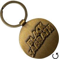 Black Sabbath 3D Wavy Logo Double Sided Keyring Keychain in Gold