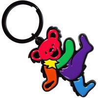 Grateful Dead Purple Body Dancing Bear Keyring Keychain in Silver