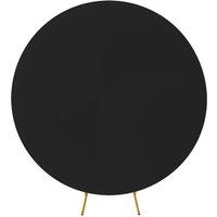Neel Blue Round Arch Backdrop Cover Spandex Wrinkle-Resistant Circle Arch Stand Cover - 150cm in Black
