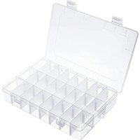 Neel Blue Large Compartment Plastic Storage Box - 24 Compartment in Clear