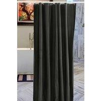 Neel Blue Shower Curtain With 12 Hooks, Mould & Mildew Resistant, Washable PEVA - 180x180cm in Black | Size: 180 cm width x 180 cm drop