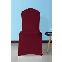 Neel Blue Spandex Polyester Stretch Chair Cover, Washable & Removable Slipcovers in Burgundy