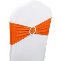 Neel Blue Spandex Chair Band with Slider Buckle, Stretchy Chair Cover Band Sash in Orange