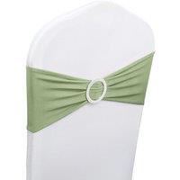 Neel Blue Spandex Chair Band with Slider Buckle, Stretchy Chair Cover Band Sash in Green