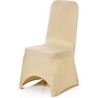 Neel Blue Spandex Arched Front Chair Covers Stretch Fabric Removable Washable Slipcovers in Bronze