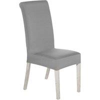 Neel Blue High-Back Spandex Stretch, Universal Armless Chair Protective Slipcover in Silver