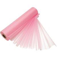 Neel Blue Organza Roll Snow Sheer Glitter Fabric, Chair Bow Sash - 25m x 29cm in Baby Pink | Size: 25m x 29 cm