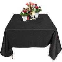 Neel Blue Premium Polyester Square Tablecloth - 54 Inch in Black